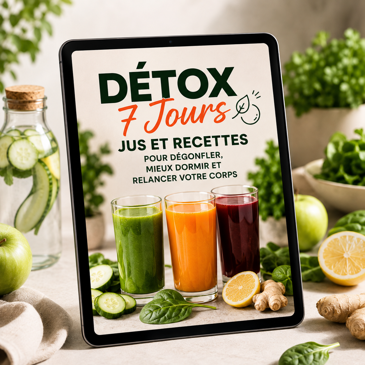 Détox 7 Jours — Jus et Recettes pour Dégonfler, Mieux Dormir et Relancer Votre Corps&nbsp;